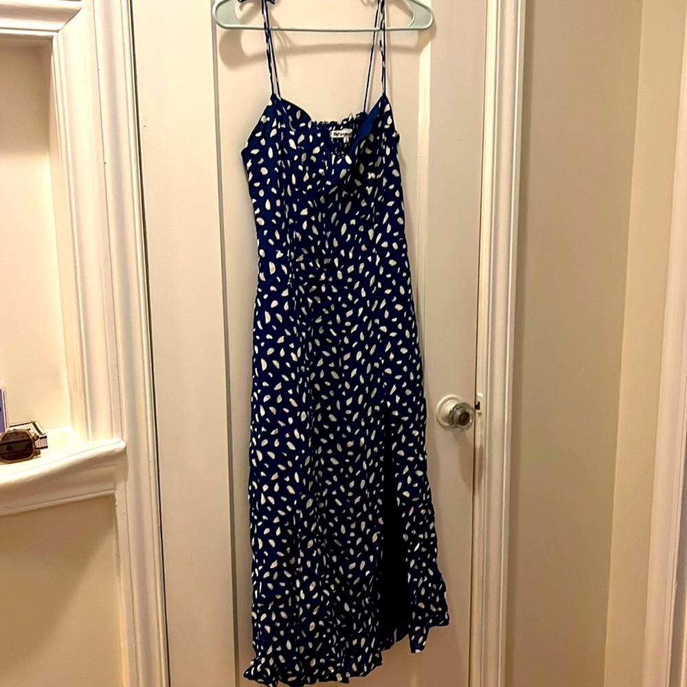 Patterned Kourtney Reformation dress